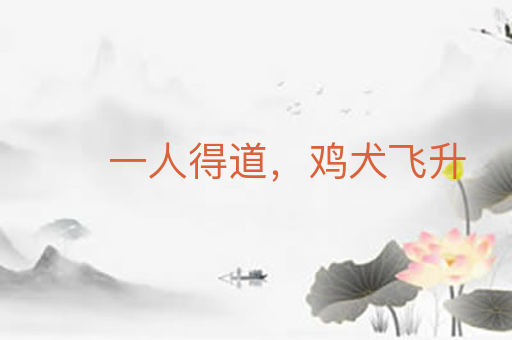 一人得道，鸡犬飞升