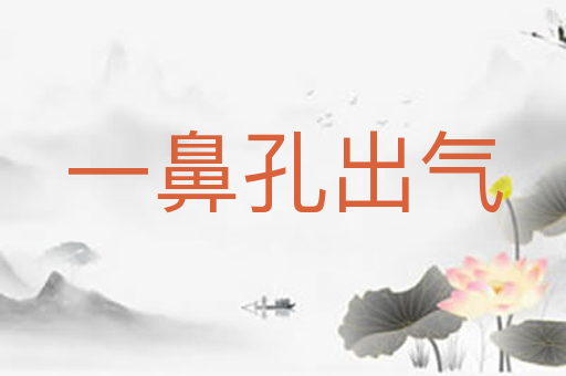 一鼻孔出气