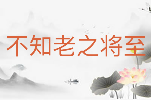 不知老之将至