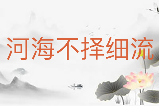 河海不择细流