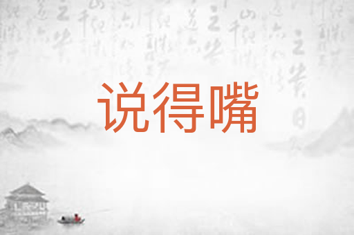 说得嘴