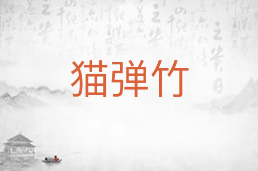 猫弹竹