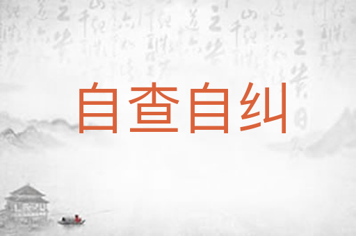自查自纠