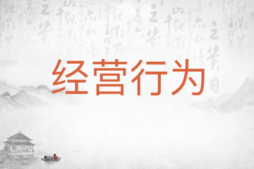 经营行为