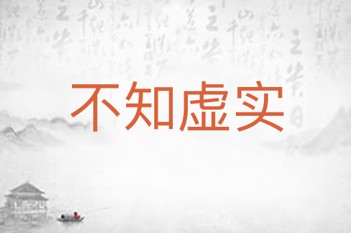 不知虚实