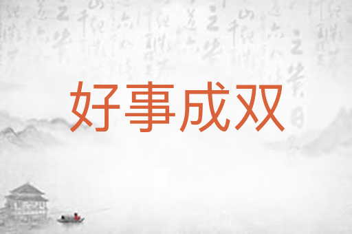 好事成双