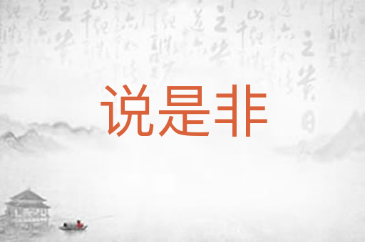 说是非