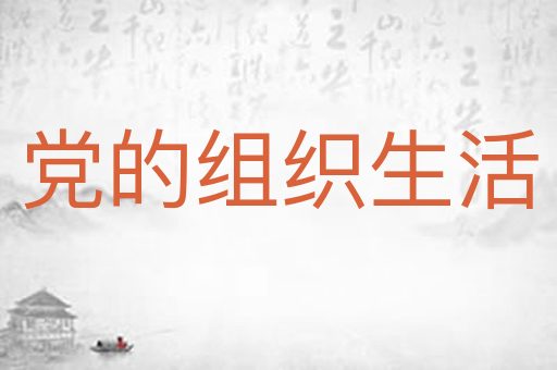 党的组织生活