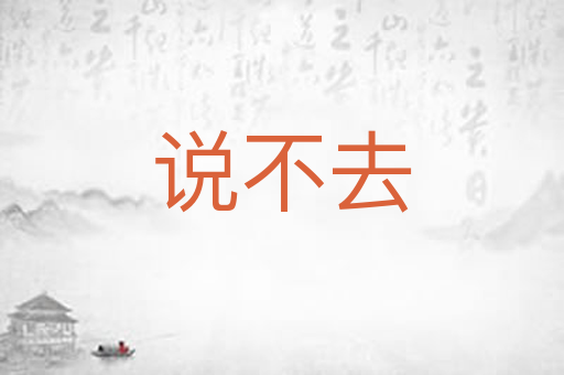说不去