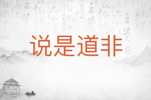 说是道非