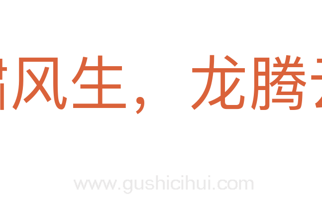 虎啸风生，龙腾云起