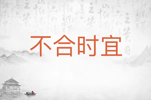 不合时宜