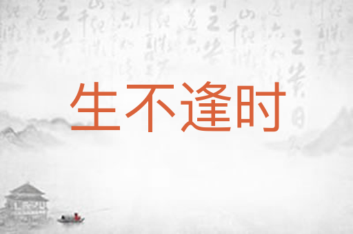 生不逢时