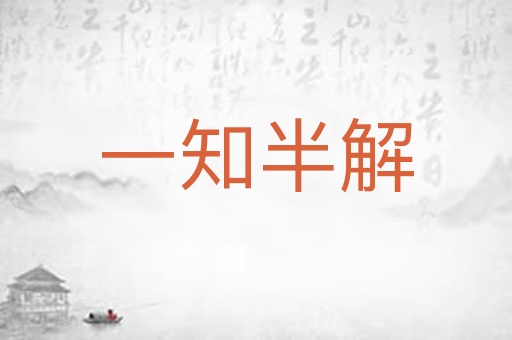 一知半解