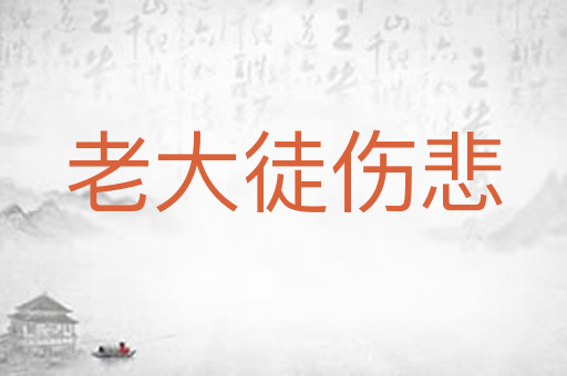 老大徒伤悲