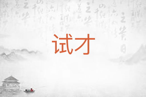试才