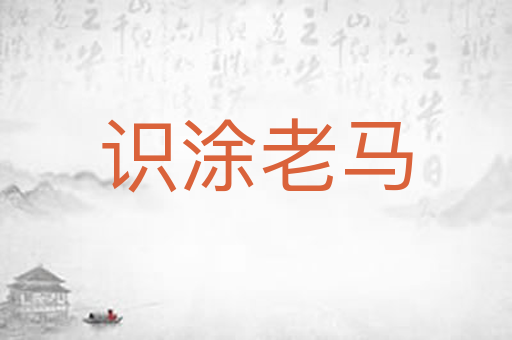 识涂老马