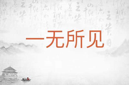 一无所见