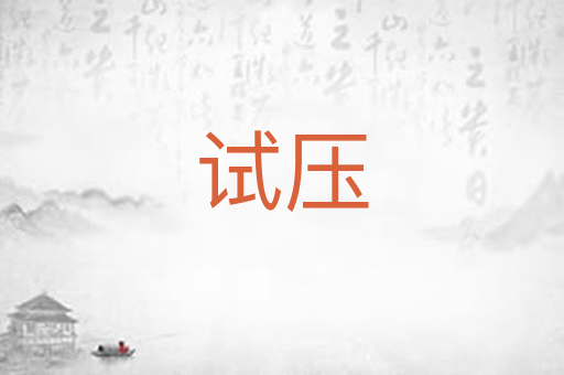 试压
