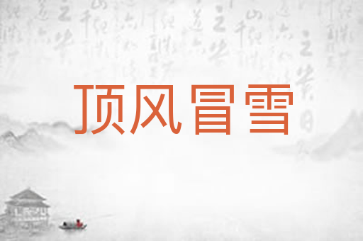 顶风冒雪