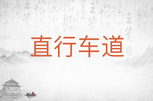 直行车道
