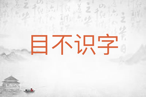 目不识字