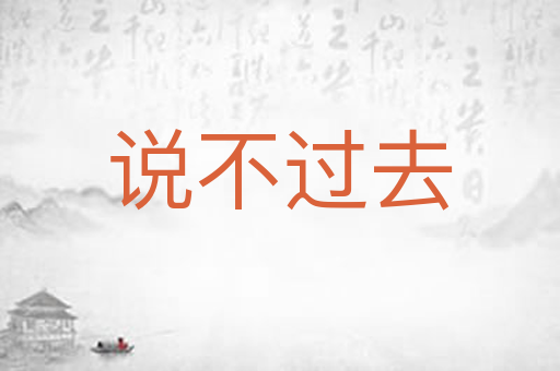 说不过去