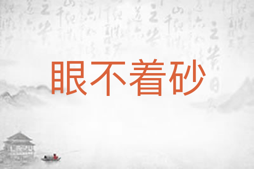 眼不着砂