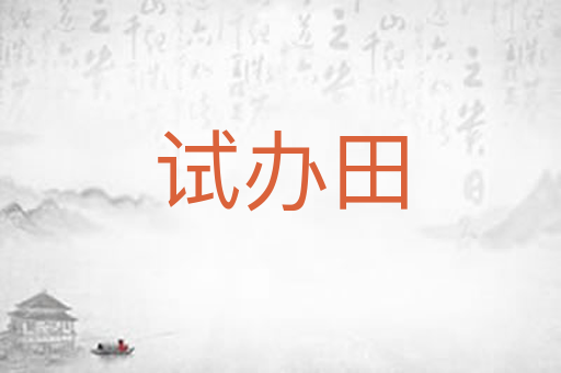 试办田
