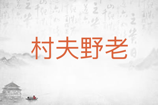 村夫野老